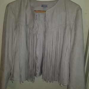 Belle and sky suede fringe jacket